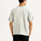 Men's Colorblock White Crew Neck T-shirt - Back View