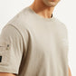 Men's Solid Crew Neck Utility T-Shirt - Detail View