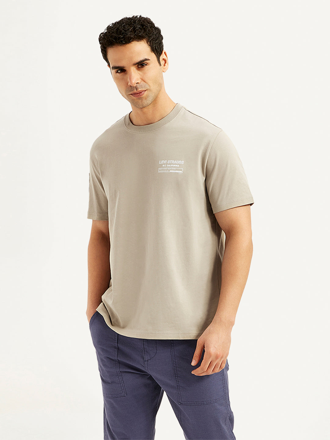 Men's Solid Crew Neck Utility T-Shirt - Styleshot View