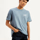 Men's Solid Crew Neck Utility T-Shirt - Side View