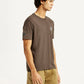 Men's Solid Crew Neck T-shirt - Side View