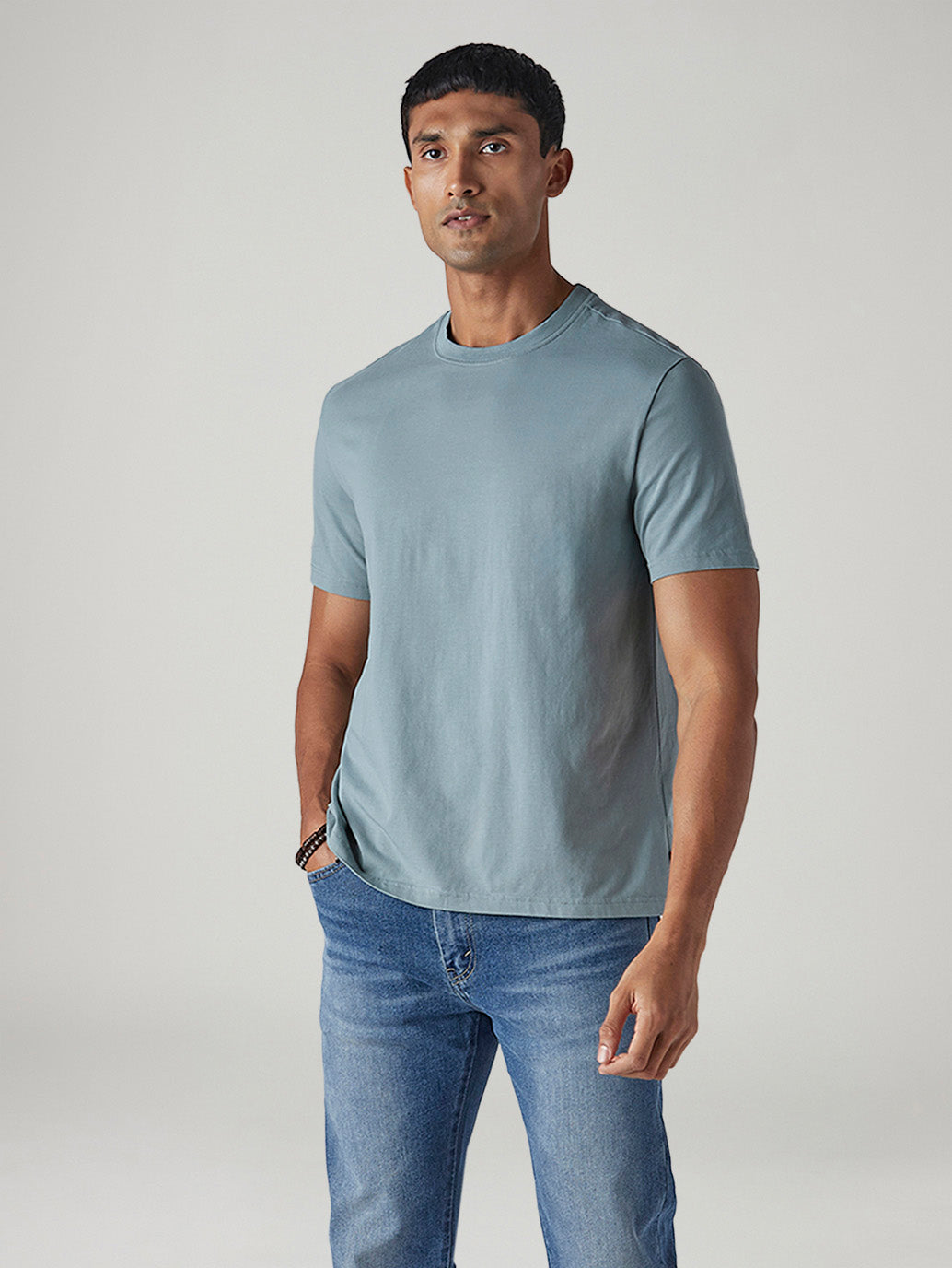 Men's Solid Regular Fit Jersey T-Shirt