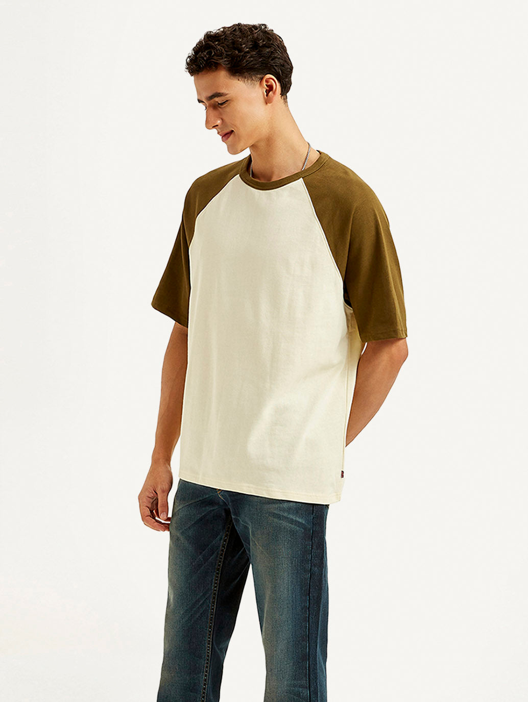Men's Colorblock Loose Fit T-shirt - Side View