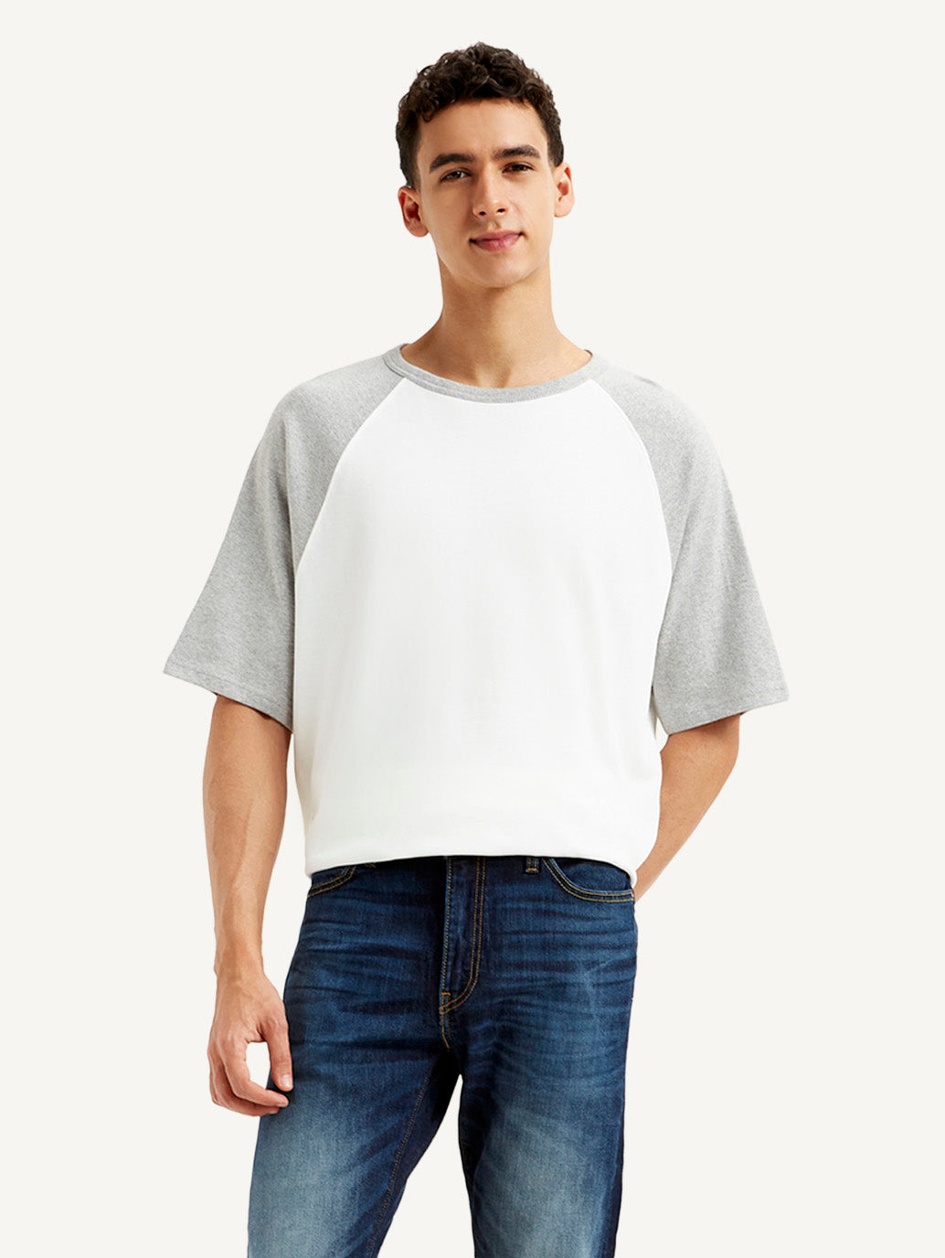 Men's Colorblock Loose Fit T-shirt - Styleshot View