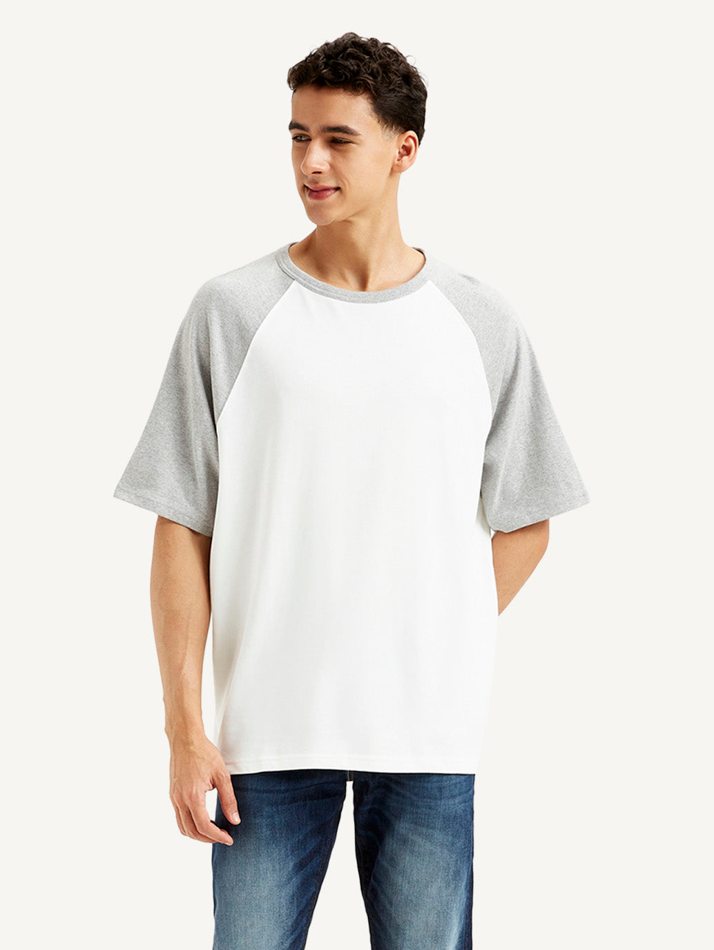 Men's Colorblock Loose Fit T-shirt - Front View