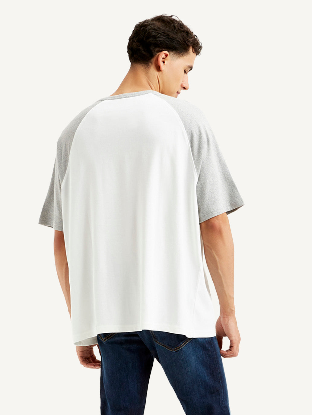 Men's Colorblock Loose Fit T-shirt - Back View