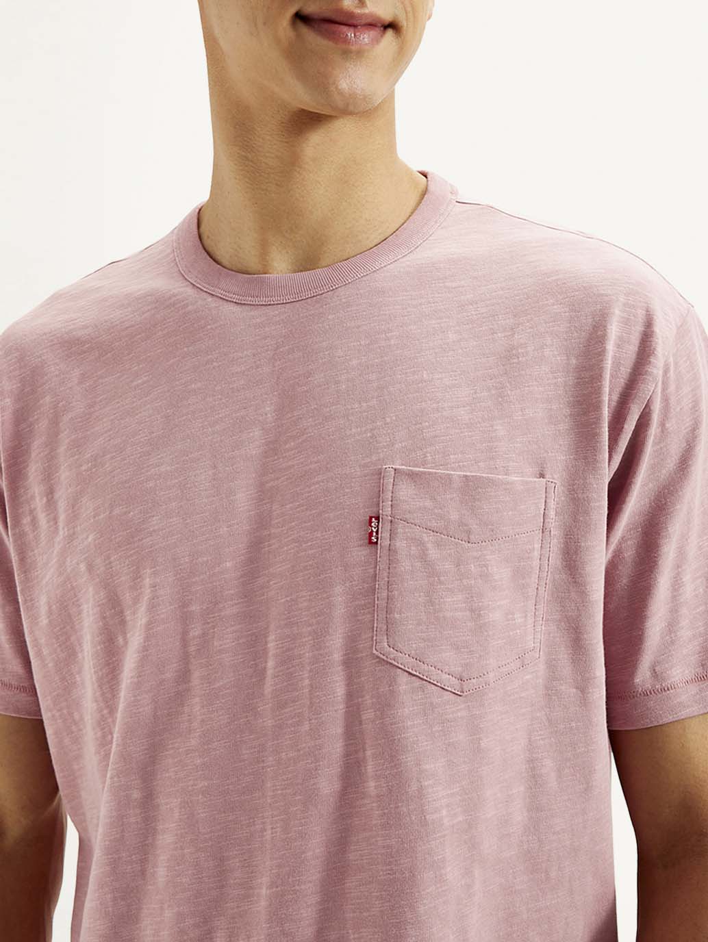 Men's Solid Slim Fit T-shirt - Detail View