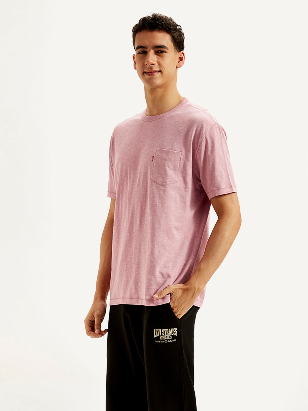 Men's Solid Slim Fit T-shirt - Side View