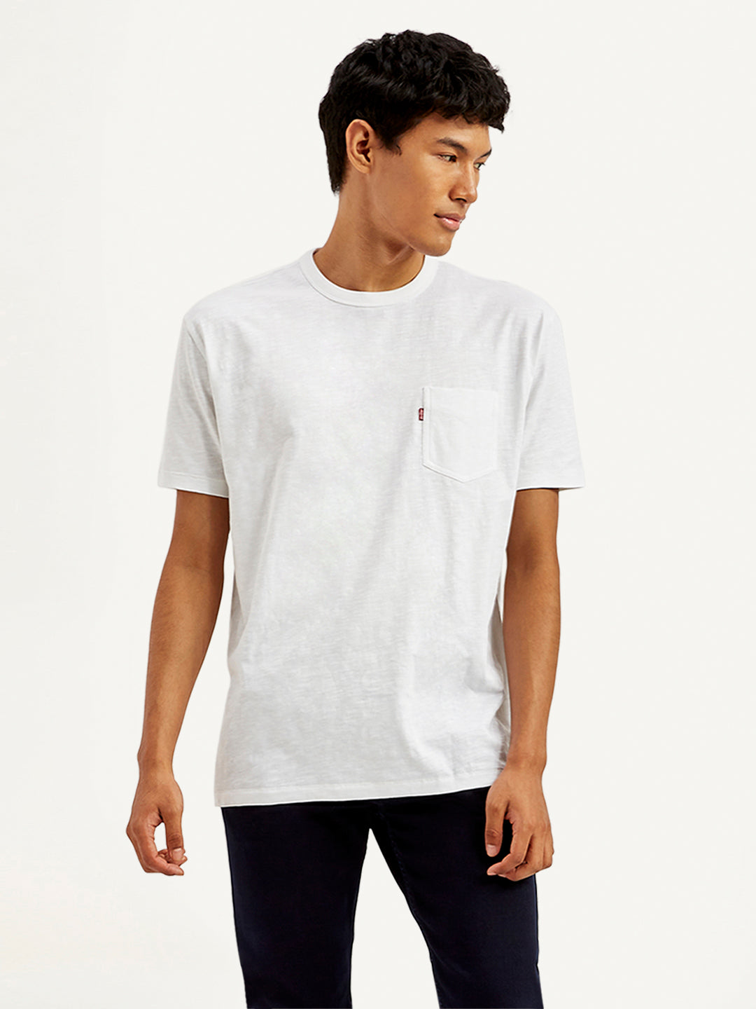 Men's Solid Slim Fit T-Shirt - Front View