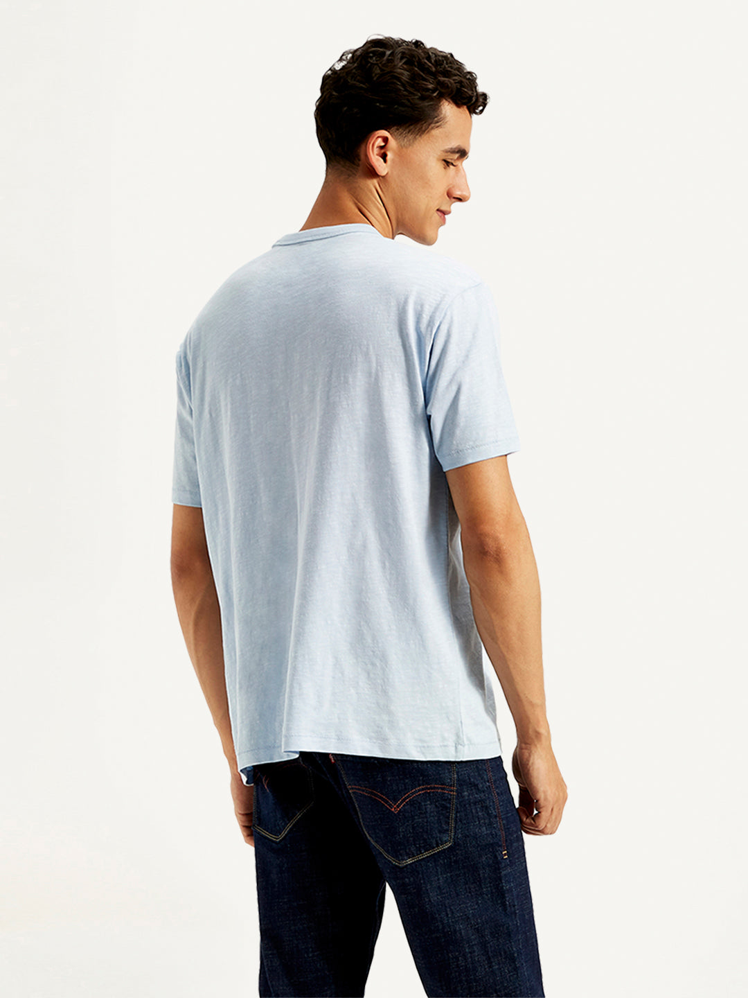 Men's Solid Slim Fit T-Shirt - 20 View
