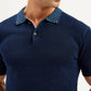 Men's Solid Slim Fit Polo T-Shirt - Detail View