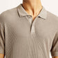 Men's Redloop Textured Slim Fit Polo T-Shirt - Detail View