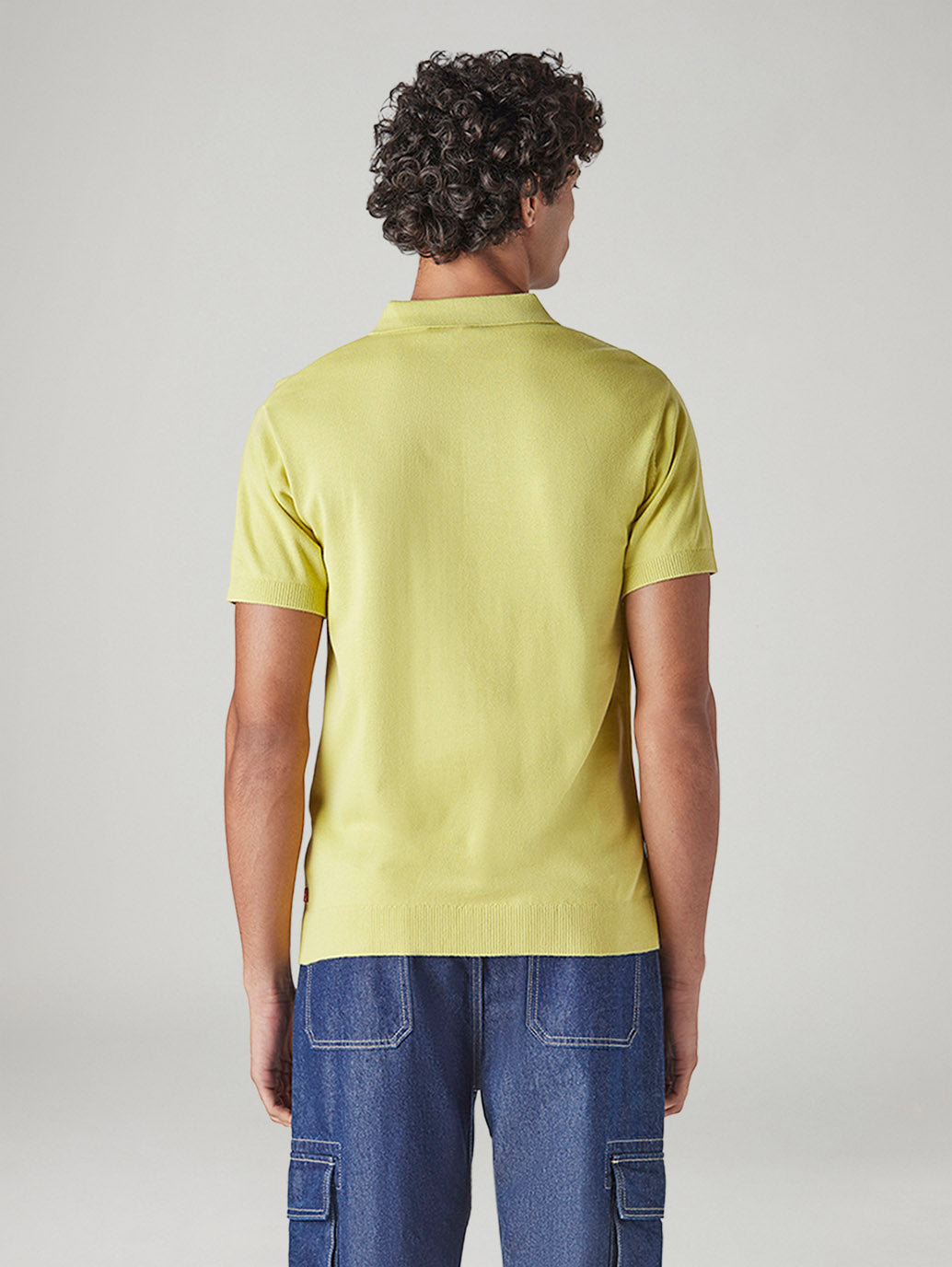 Men's Solid Yellow Pique Polo T-shirt - 20 View