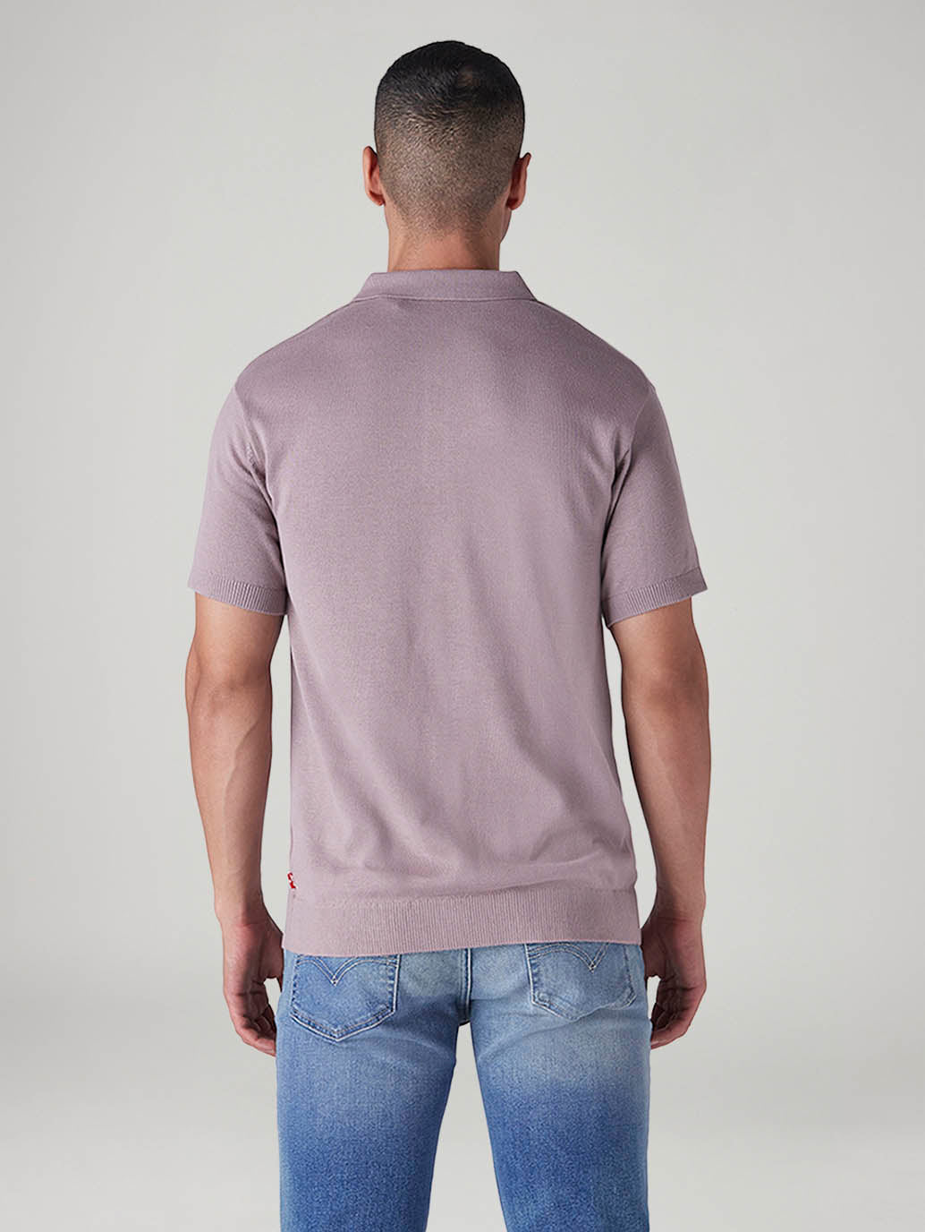 Men's Solid Mauve Pique Polo T shirt - 20 View