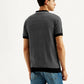 Men's Solid Slim Fit Polo T-shirt - Back View