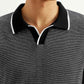 Men's Solid Slim Fit Polo T-shirt - Detail View