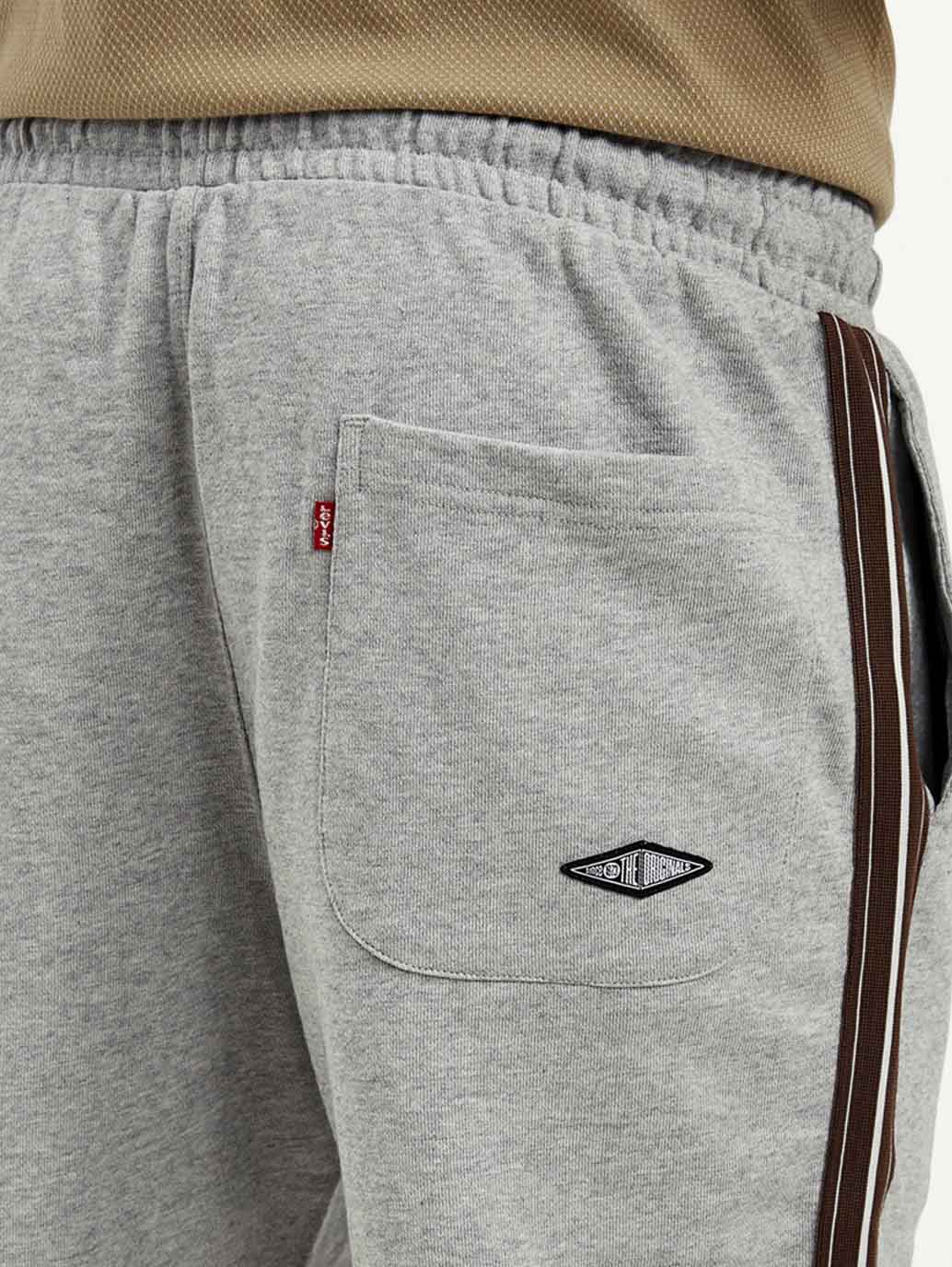 Men's Grey Regular Fit Shorts - Detail View