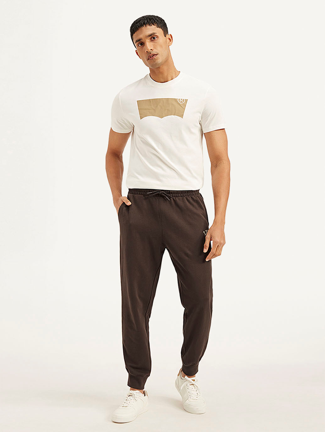 Men's Dark Brown Solid Utility Joggers - 73621cc8-2a29-4dd4-9703-2cae3b6b0bfd View