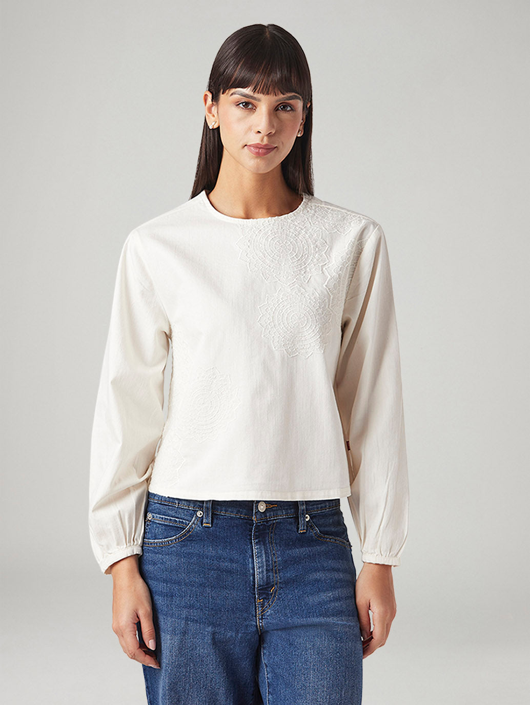 Women's Embroidered Regular Fit Top