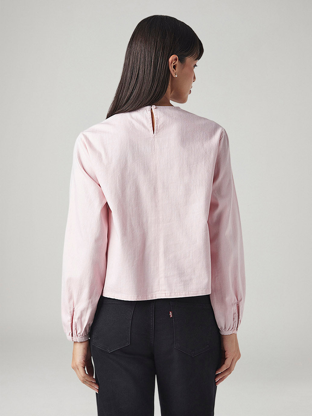 Women's Embroidered Regular Fit Top - Back View