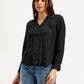 Women's Textured Spread Collar Shirt - Front View