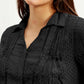Women's Textured Spread Collar Shirt - Detail View