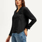 Women's Textured Spread Collar Shirt - Side View