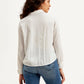 Women's Textured Spread Collar Shirt - Back View
