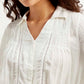 Women's Textured Spread Collar Shirt - Detail View