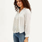 Women's Textured Spread Collar Shirt - Side View