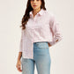 Women's Striped Relaxed Fit Shirt - Styleshot View