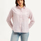 Women's Striped Relaxed Fit Shirt - Front View