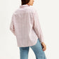 Women's Striped Relaxed Fit Shirt - Back View