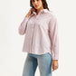 Women's Striped Relaxed Fit Shirt - Side View