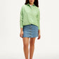 Women's Textured Spread Collar Shirt - Front View
