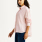Women's Textured Light Pink Relaxed Fit Shirt - Side View