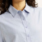 Women's Textured Light Blue Relaxed Fit Shirt - Detail View