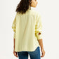 Women's Textured Yellow Relaxed Fit Shirt - Back View
