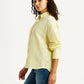 Women's Textured Yellow Relaxed Fit Shirt - Side View