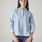 Women's Striped Loose Fit Shirt - Front View