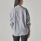 Women's Striped Loose Fit Shirt - Back View