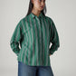 Women's Striped Relaxed Fit Double Cloth Shirt - Side View