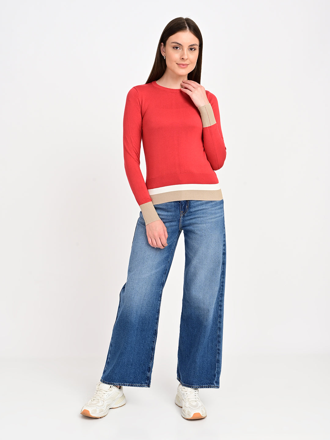 Women's Colorblock Regular Fit Top