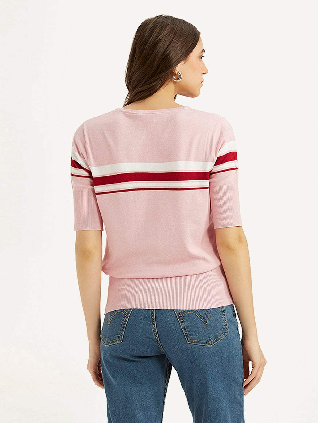Women's Striped Regular Fit T-shirt - e1cecb05-debe-4348-af9f-4eb4071d3790 View