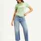 Women's 94 Light Blue Baggy Fit Mid Rise Jeans - Styleshot View
