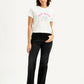 Women's Black Wedgie Bootcut Fit Mid Rise Jeans - Front View