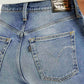 Women's Blue Ribcage Straight Fit High Rise Jeans - Detail View