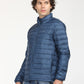 Men's Solid Blue Quilted Jacket - RightSide View