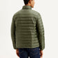 Men's Solid Olive Jacket - Back View