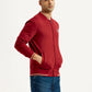 Men's Brand Logo Red Collar Neck Sweatshirt - Side View